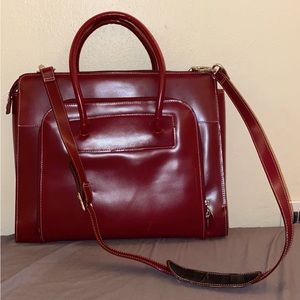 Maroon McKlein Briefcase bag with removable strap